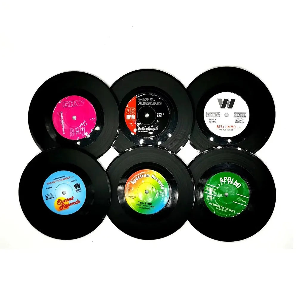 Roomify Retro Vinyl Coasters