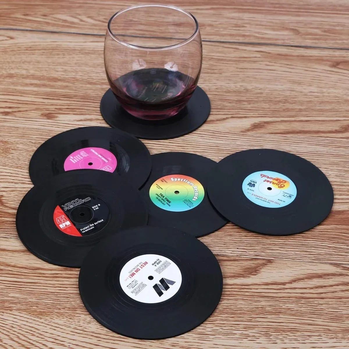 Roomify Retro Vinyl Coasters