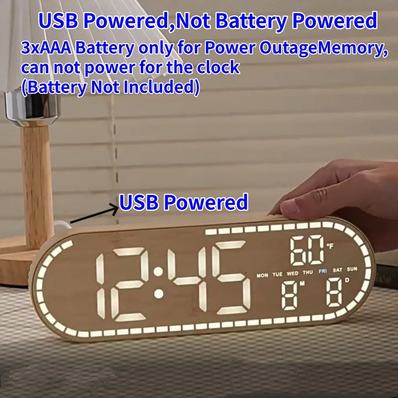 Roomify Nordic Wood Clock