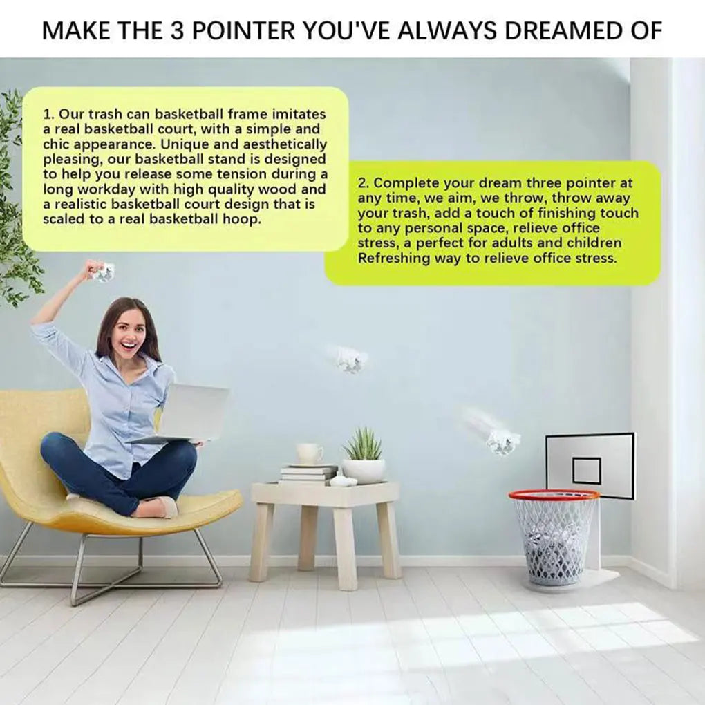Roomify Hoops Trash Can