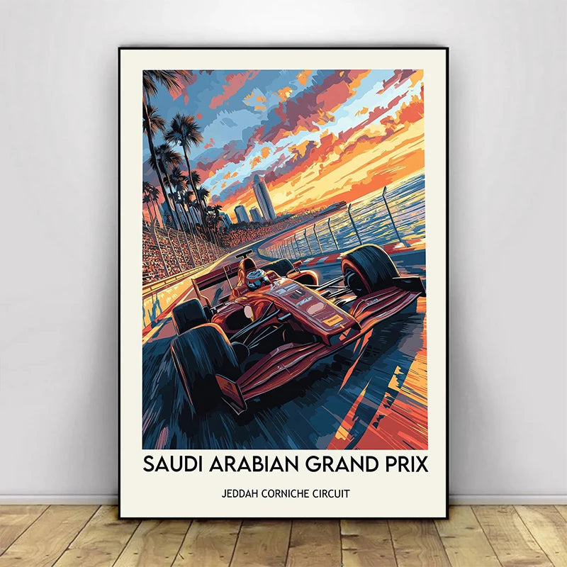 Roomify Retro Grand Prix Poster