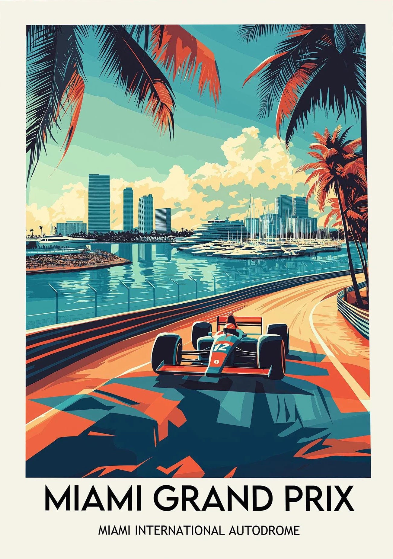 Roomify Retro Grand Prix Poster