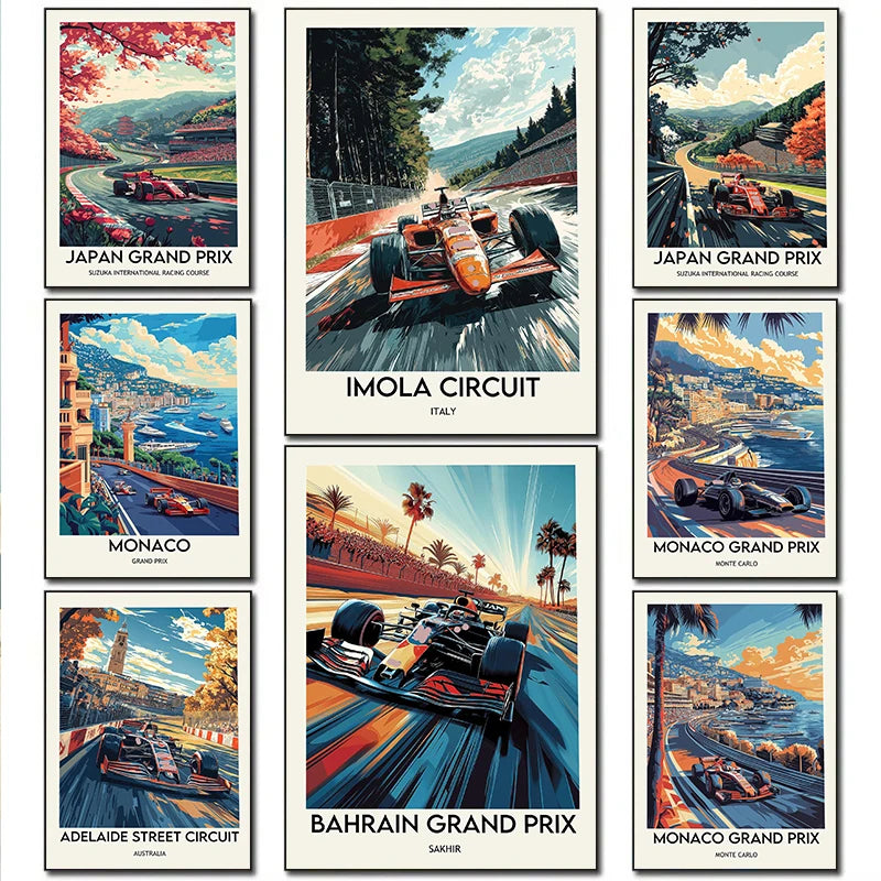 Roomify Retro Grand Prix Poster