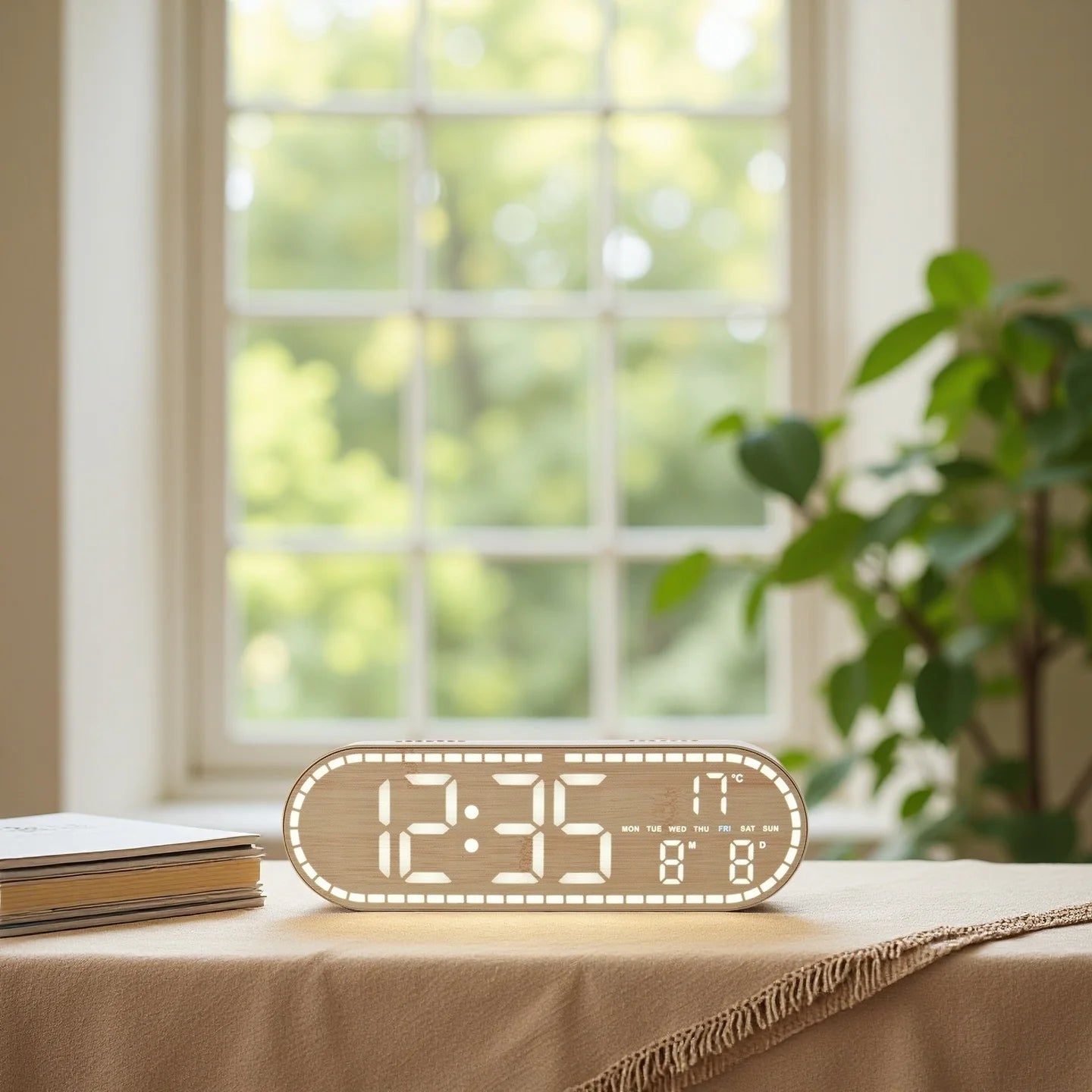 Roomify Nordic Wood Clock