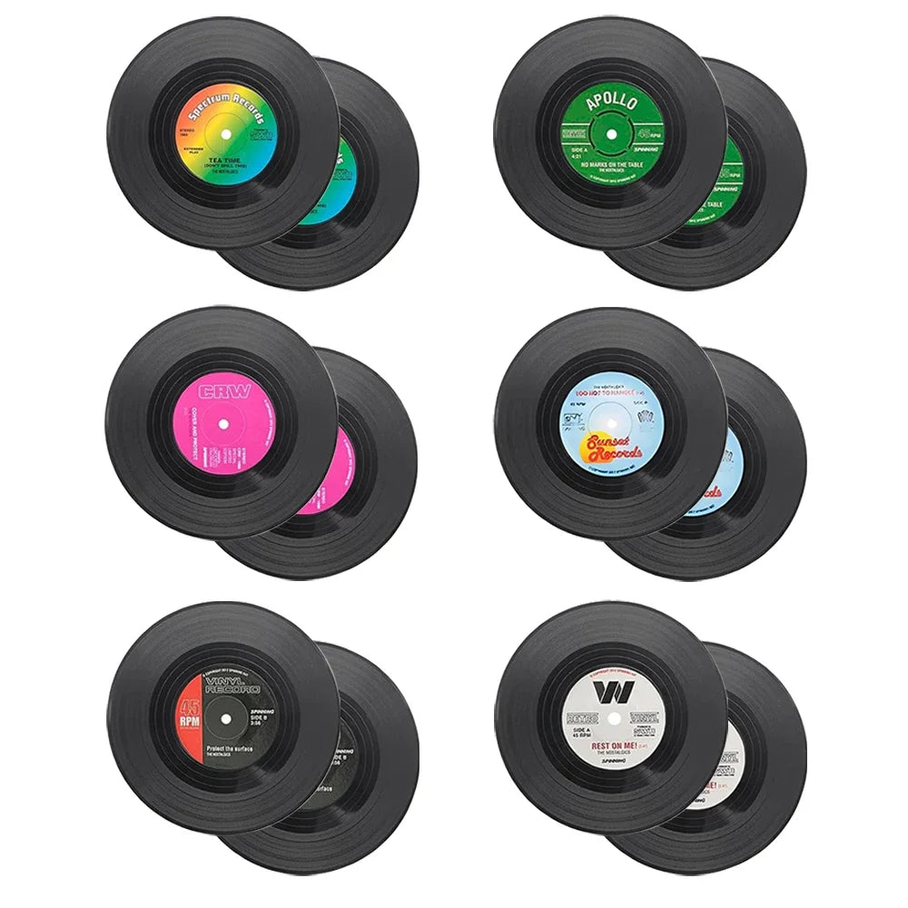 Roomify Retro Vinyl Coasters
