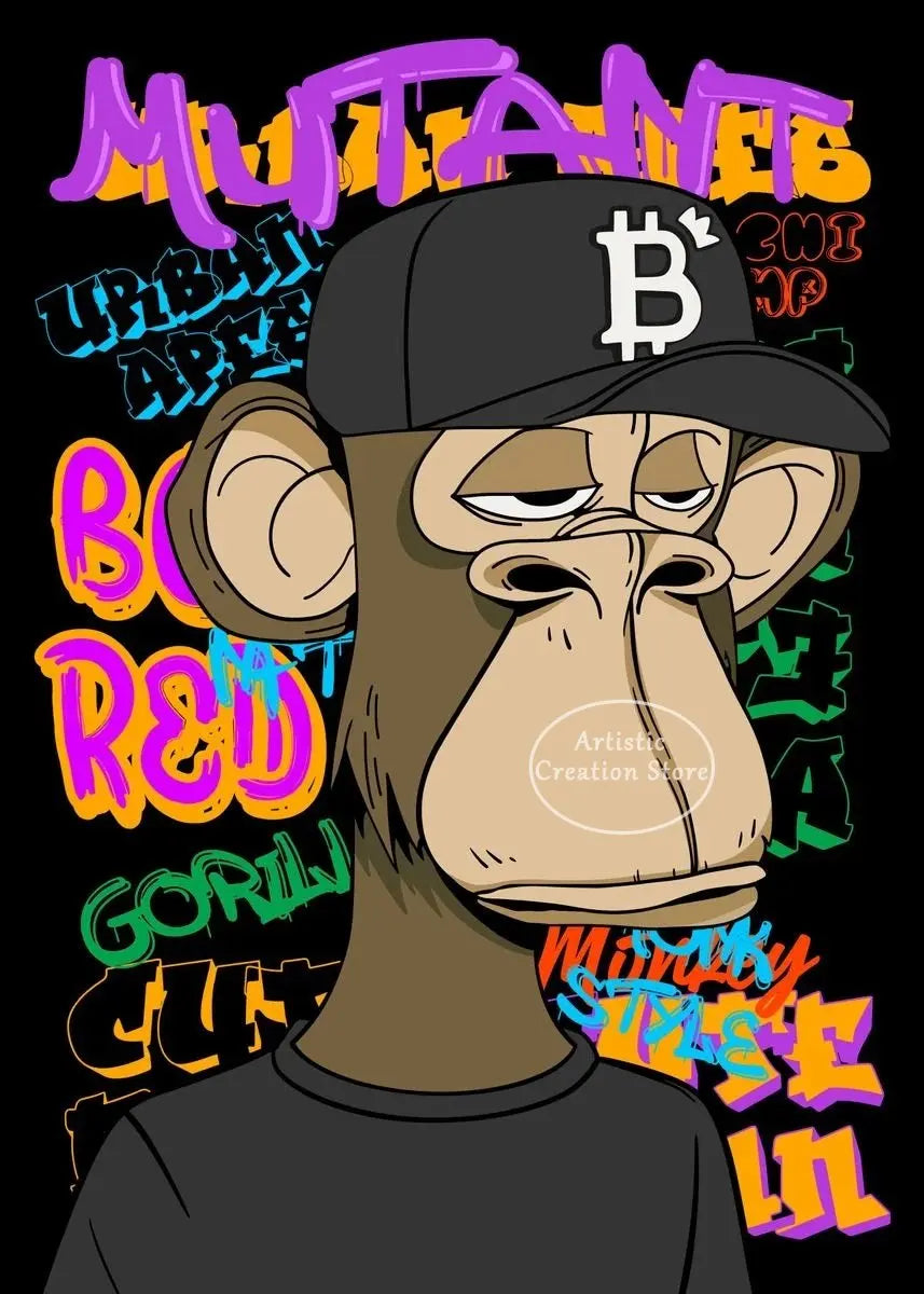 Urban NFT Monkey Poster