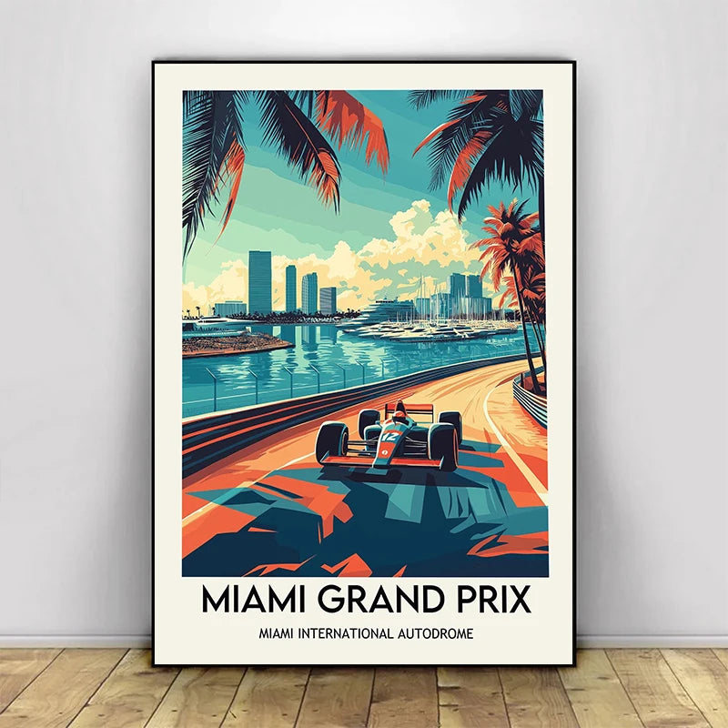 Roomify Retro Grand Prix Poster